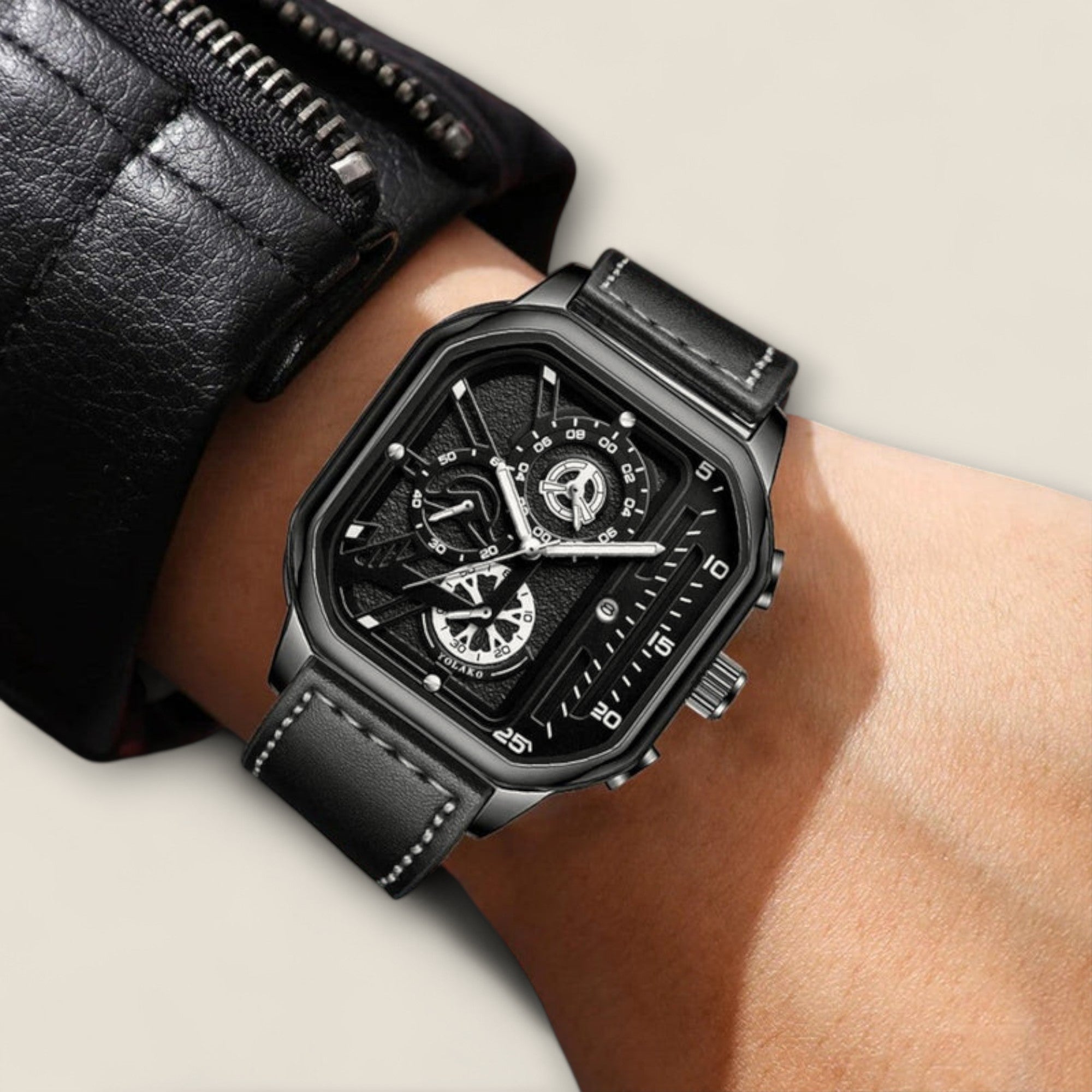 Rafael - Firkantet Chronograph Ur