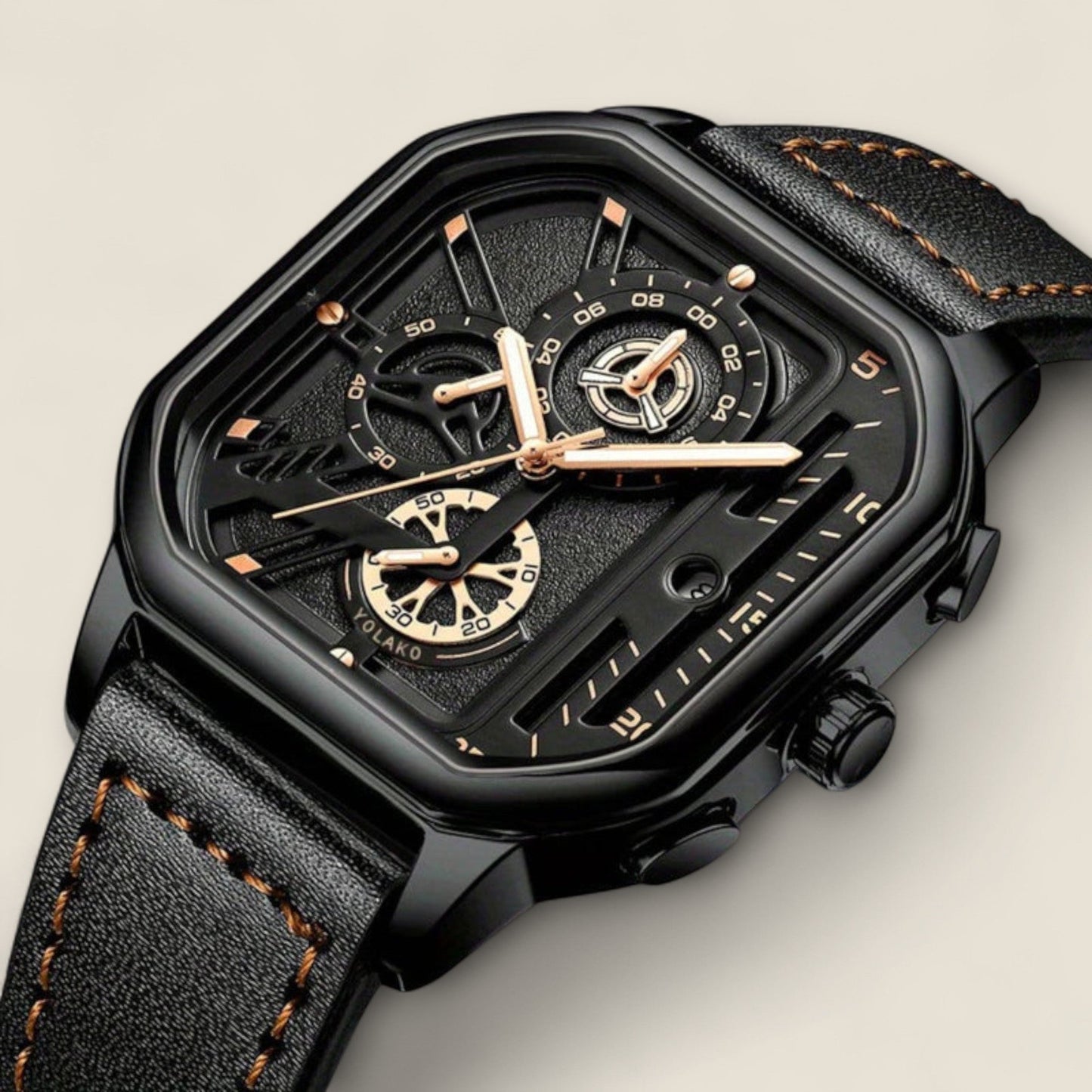 Rafael - Firkantet Chronograph Ur