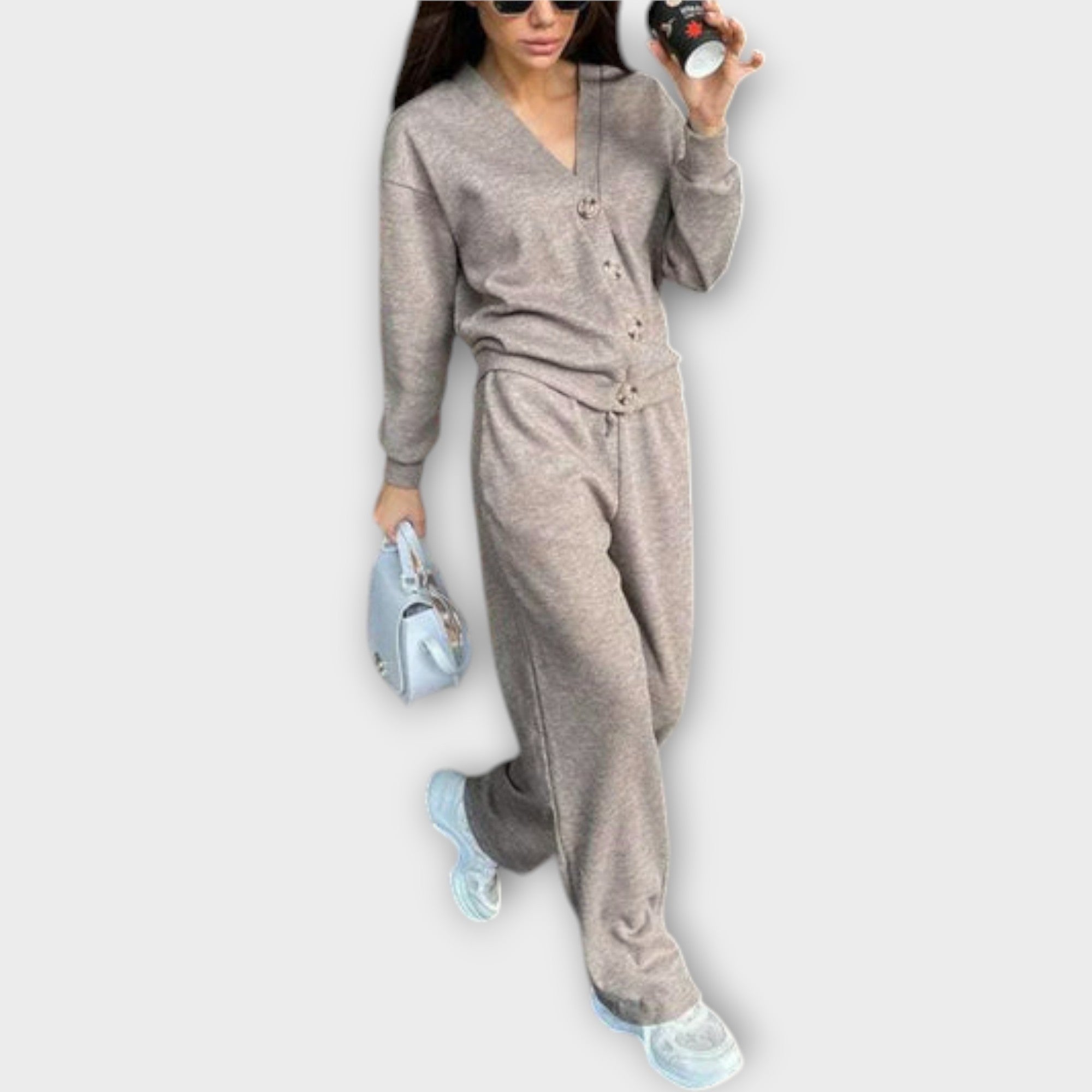 Chantal – Cardigan & Bukser Sæt