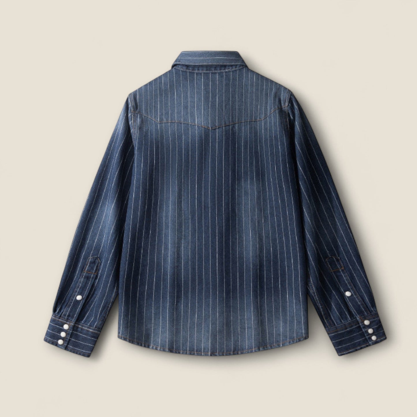 Leon - Stribet Denimskjorte