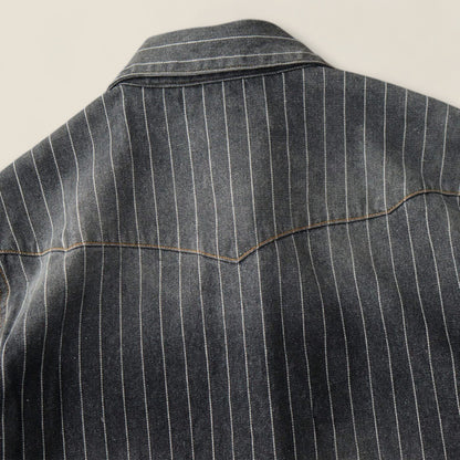 Leon - Stribet Denimskjorte