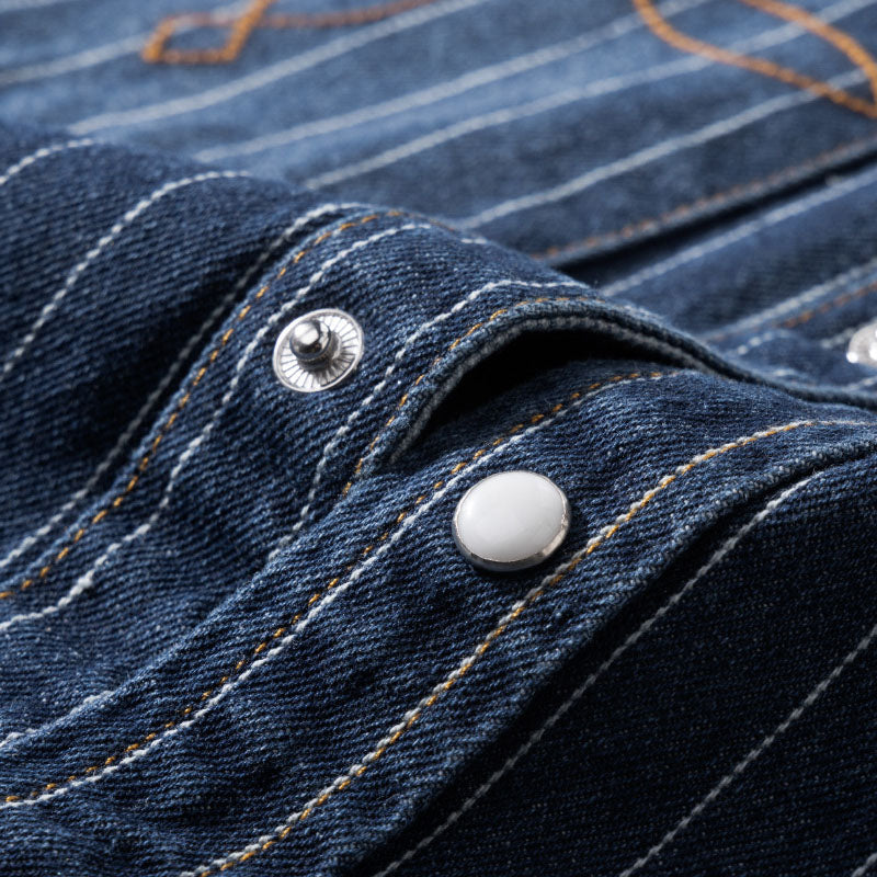 Leon - Stribet Denimskjorte