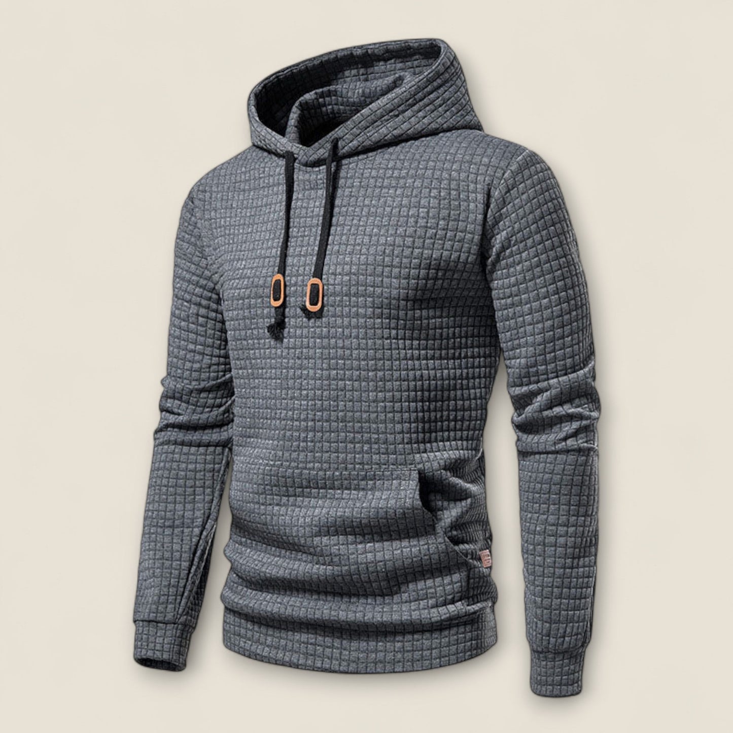 Renato - Tekstureret Hoodie med Pullover Design