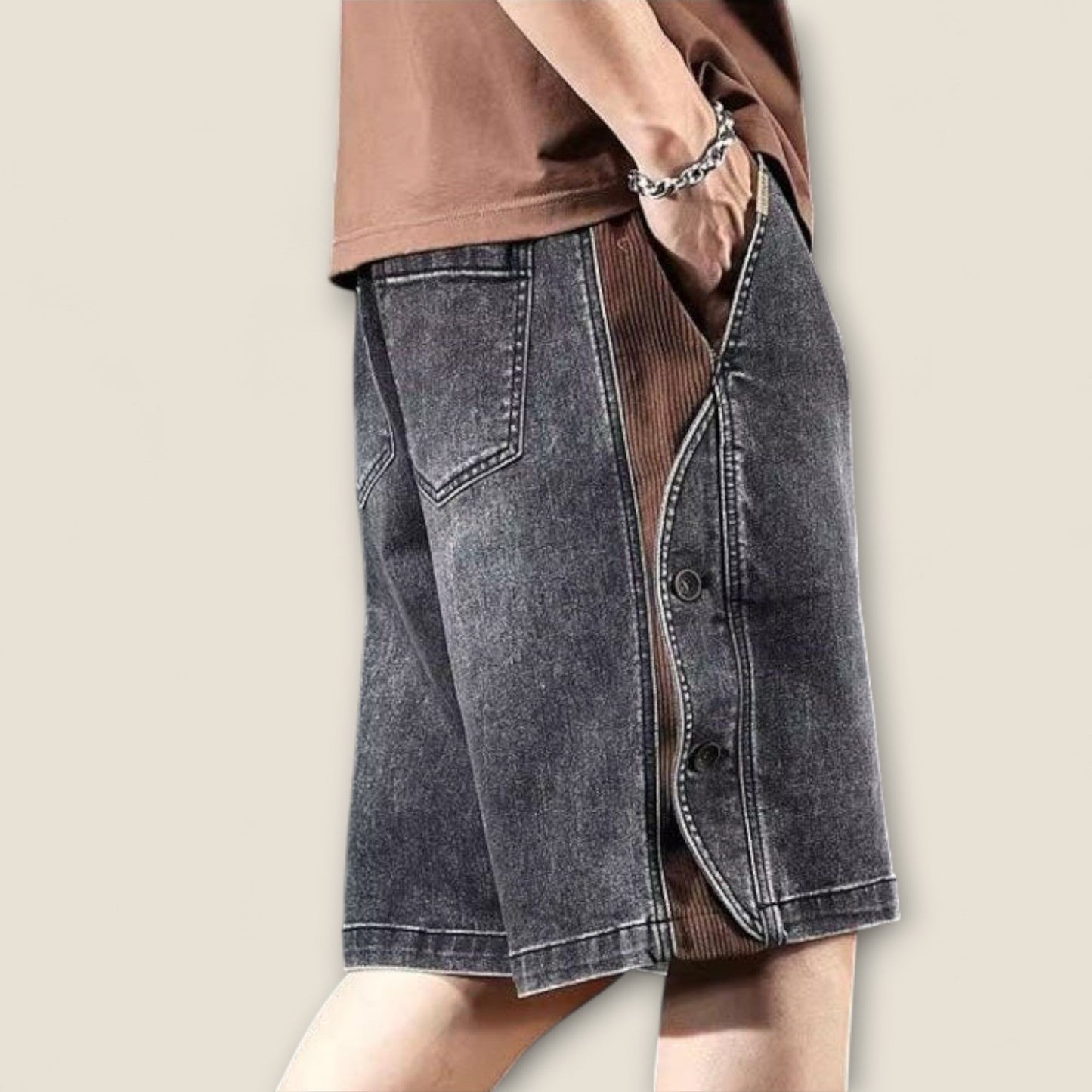 Dario - Vintage-inspirerede knapshorts