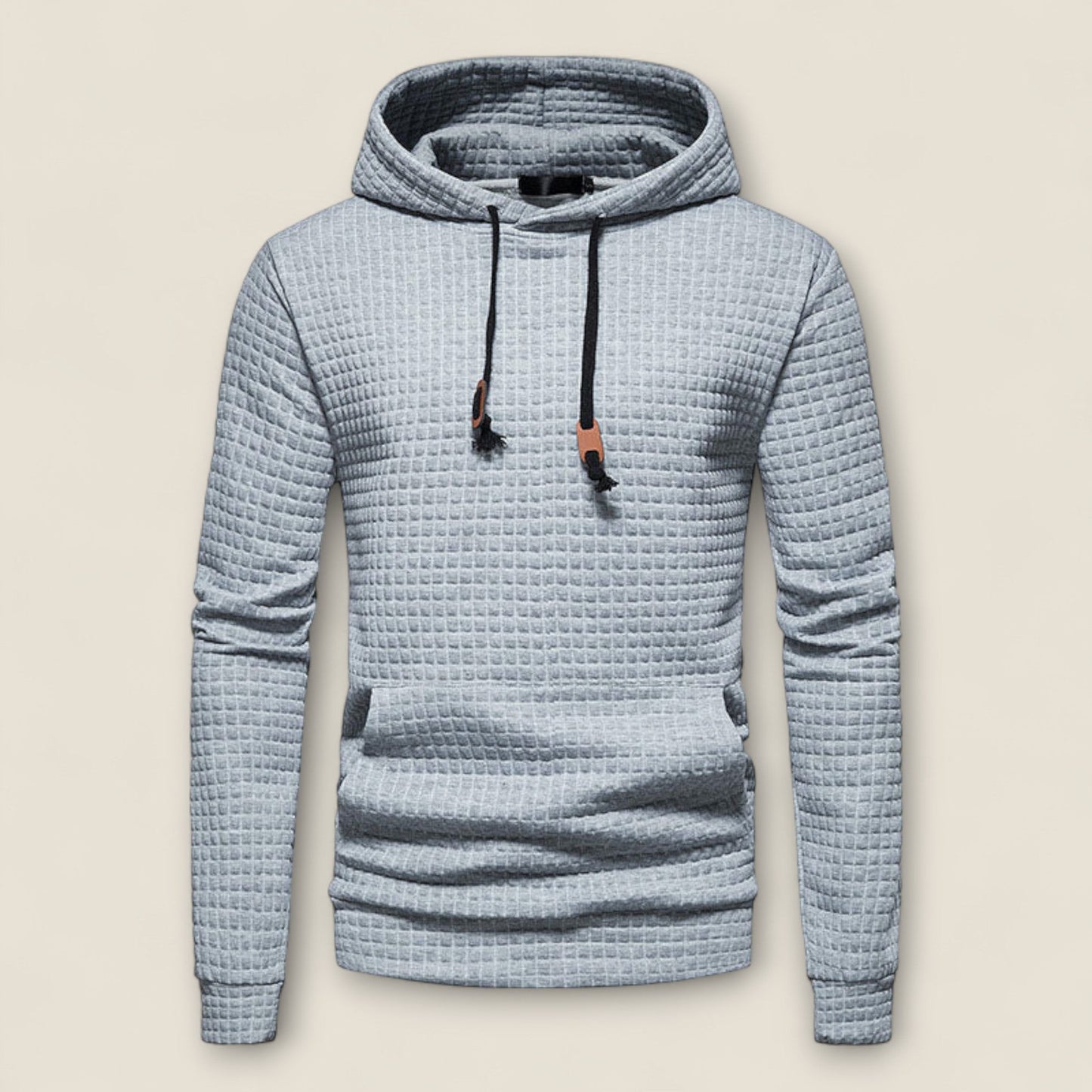 Renato - Tekstureret Hoodie med Pullover Design