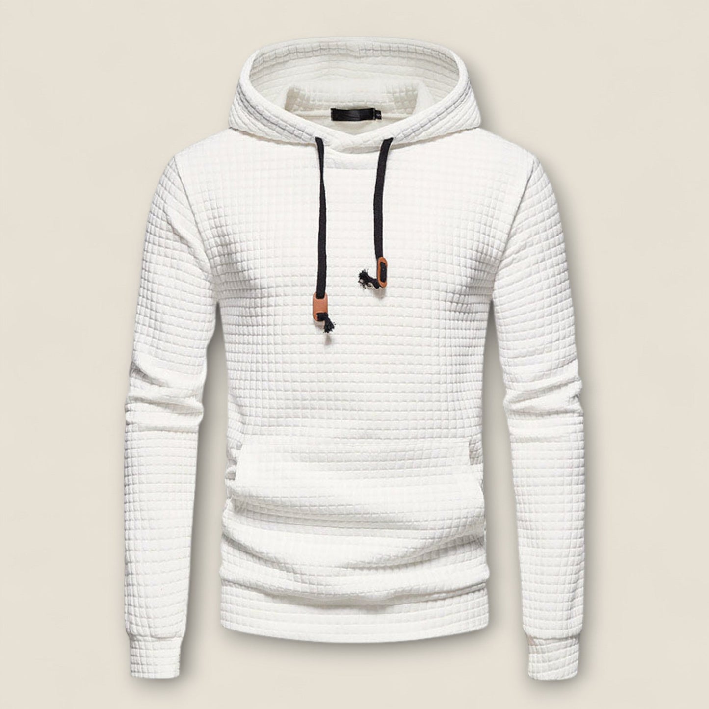 Renato - Tekstureret Hoodie med Pullover Design