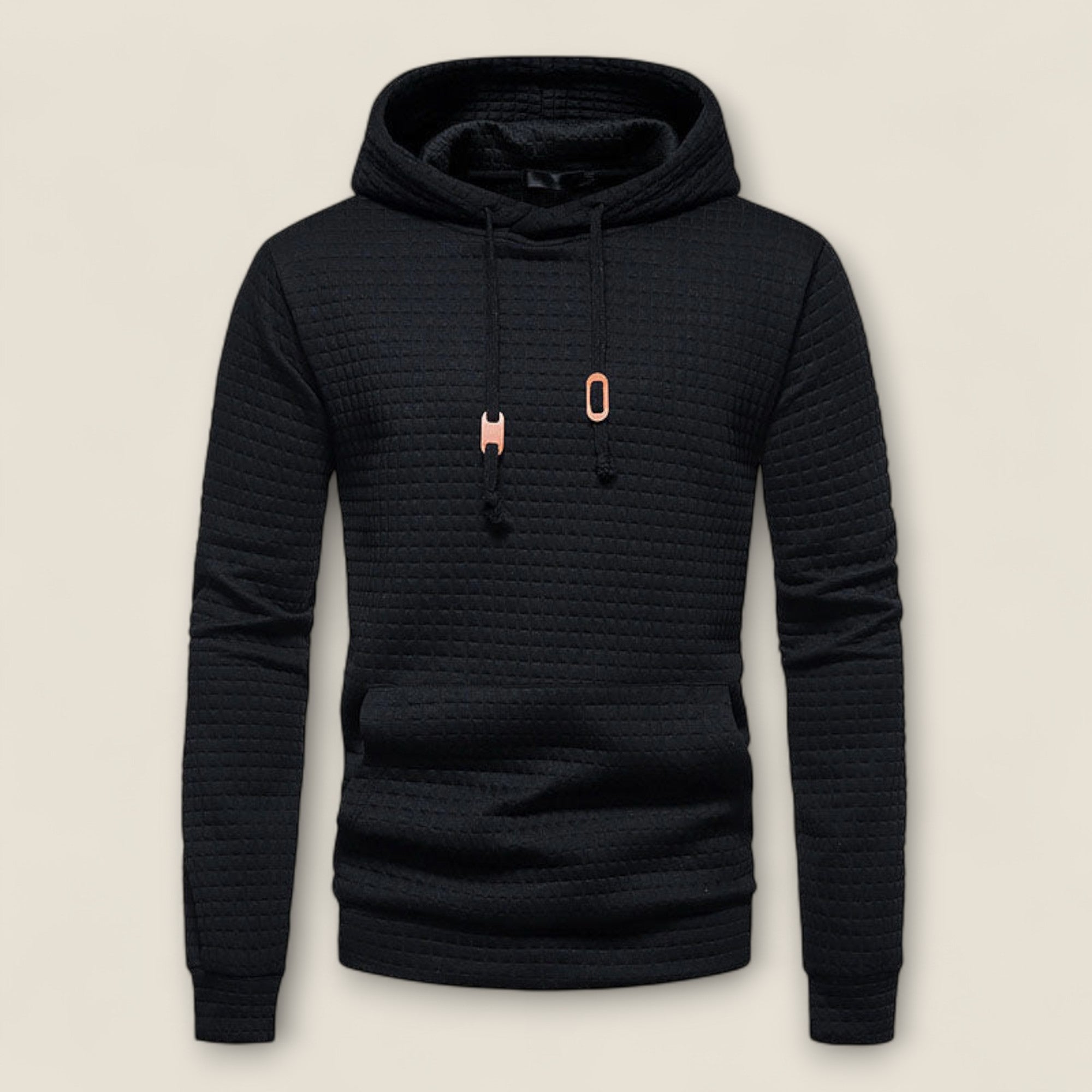 Renato - Tekstureret Hoodie med Pullover Design