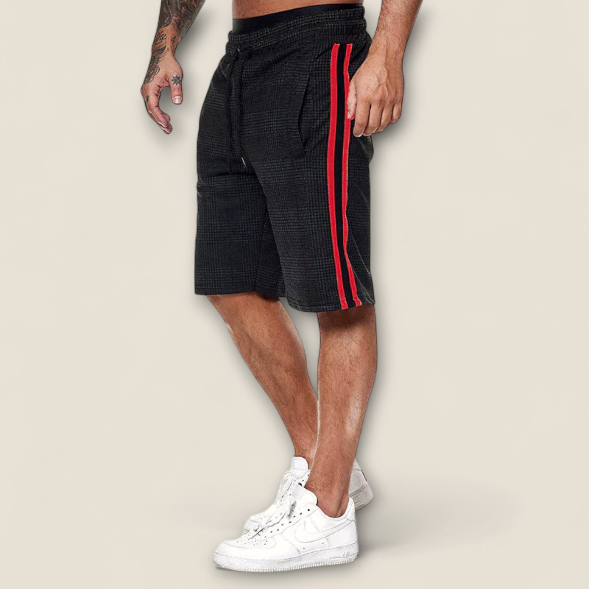 Serapio - Plaid og Stribet Lounge Shorts