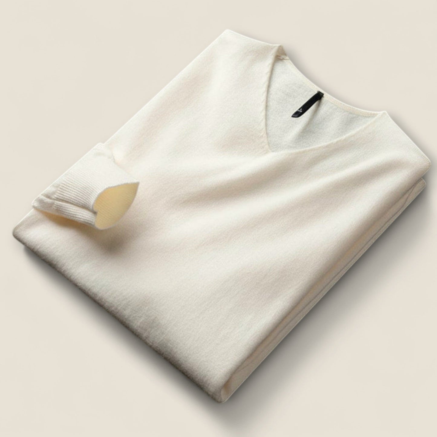 Alessio - V-Hals Sweater i Uld-Kashmir Blandning