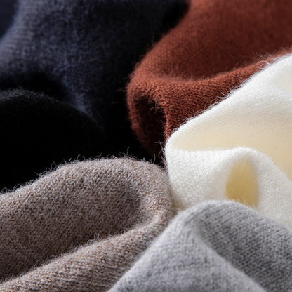 Alessio - V-Hals Sweater i Uld-Kashmir Blandning