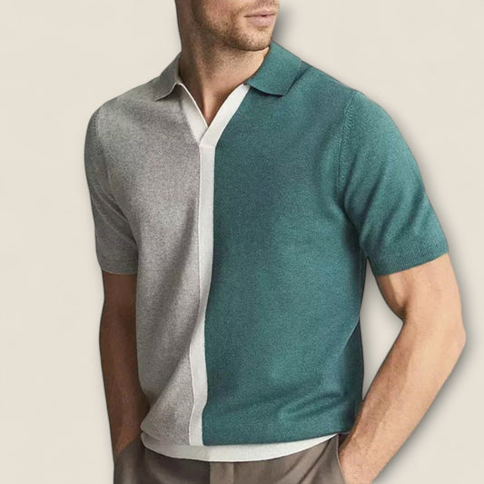 Massimo - To-farvet bomulds polo