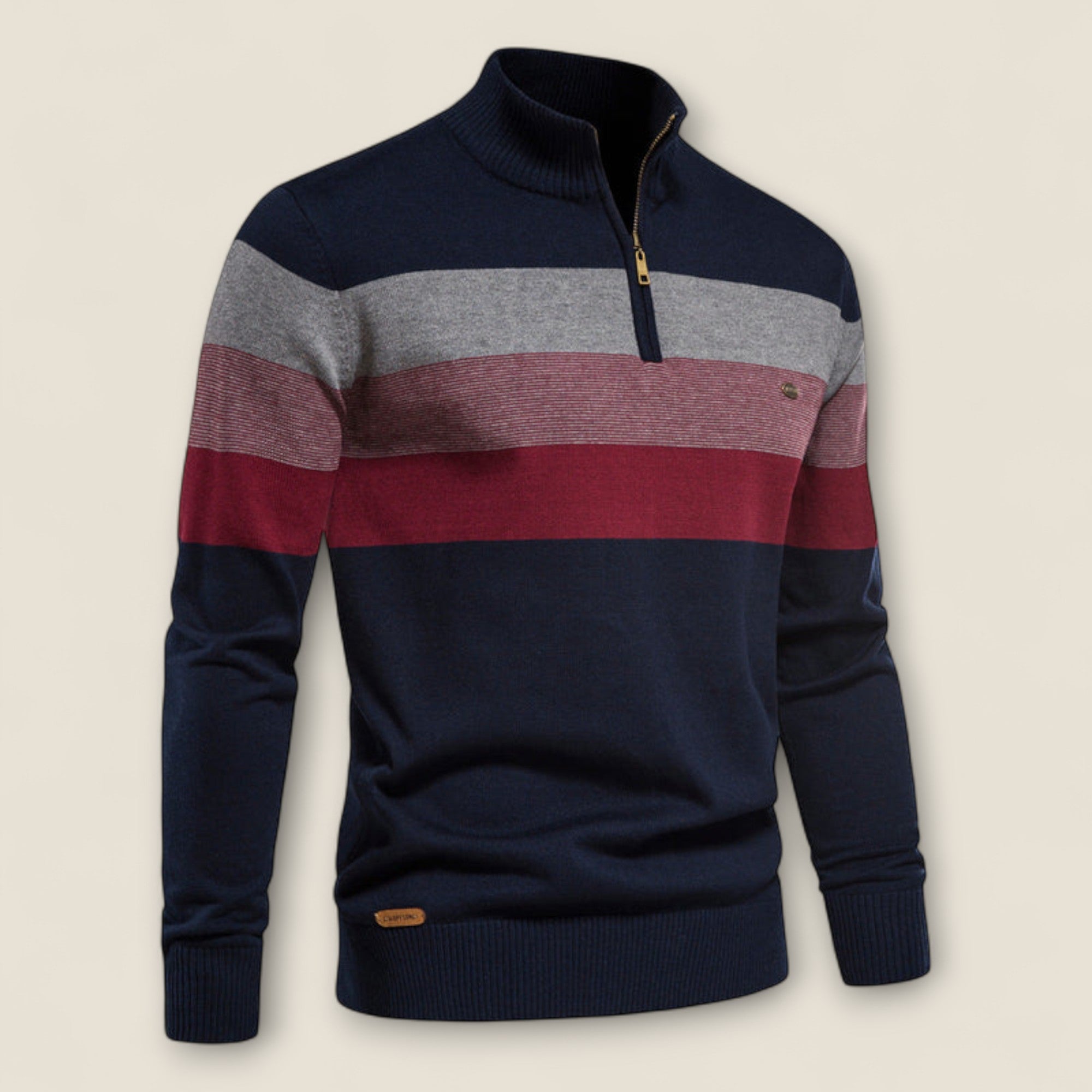 Raffaele - Cotton Quarter-Zip Sweater