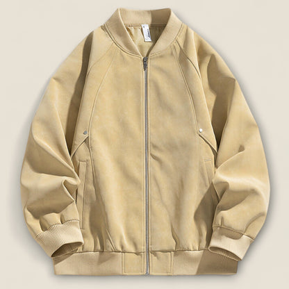 Alonso - Suede Bomberjakke