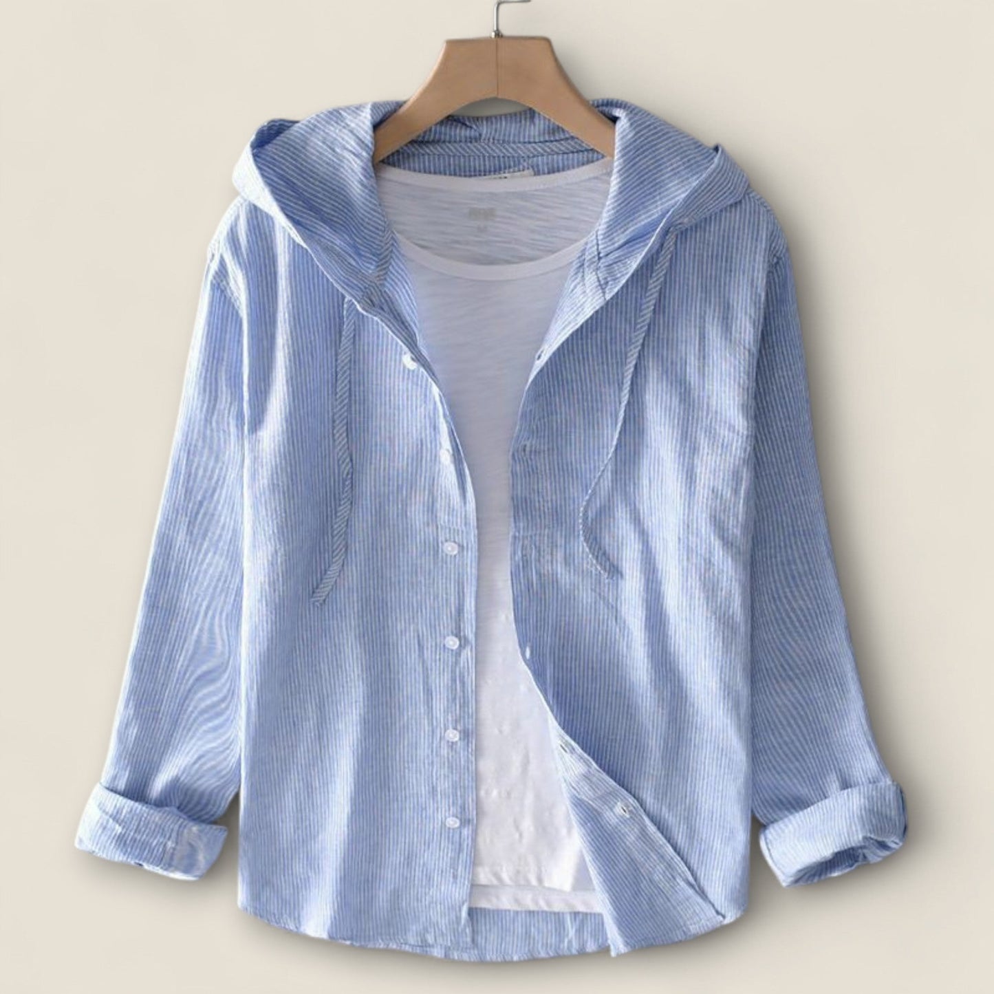 Nicolas - Linned hætte skjorte