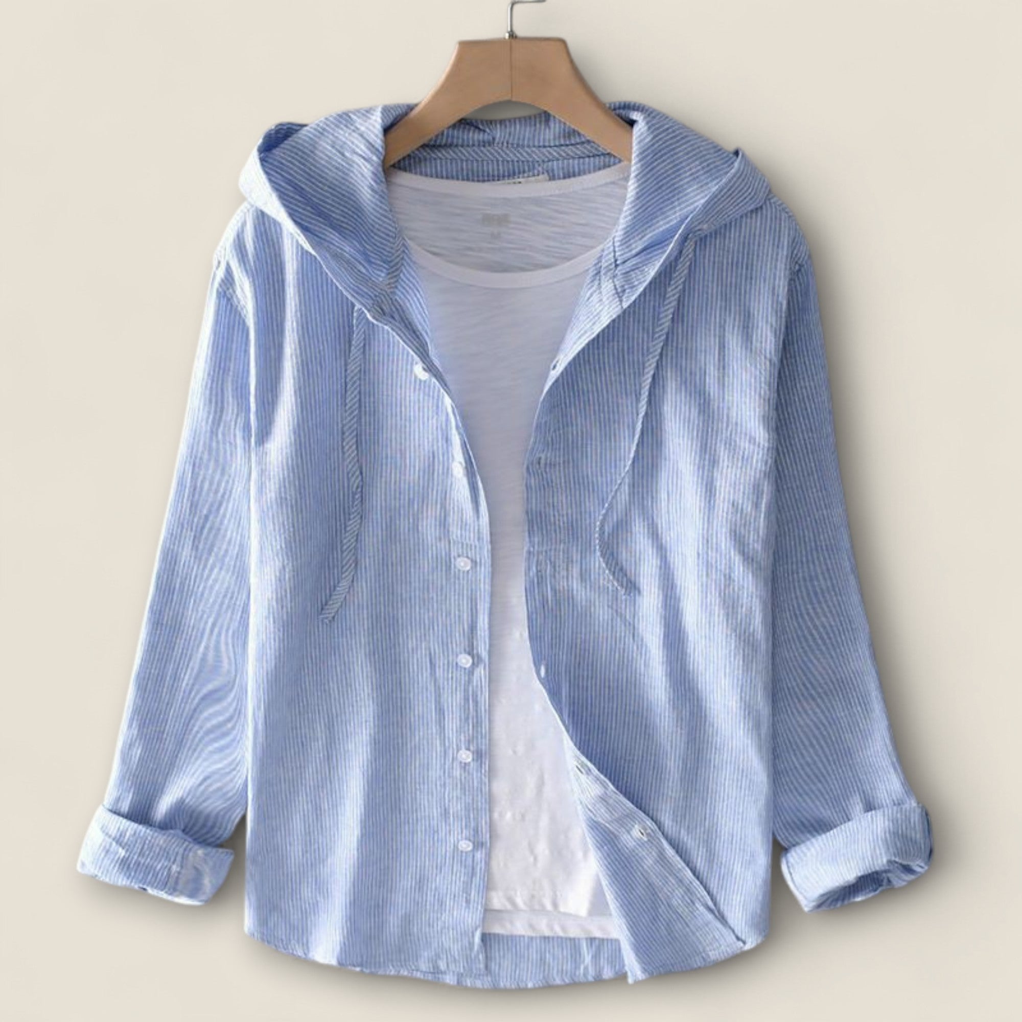 Nicolas - Linned hætte skjorte