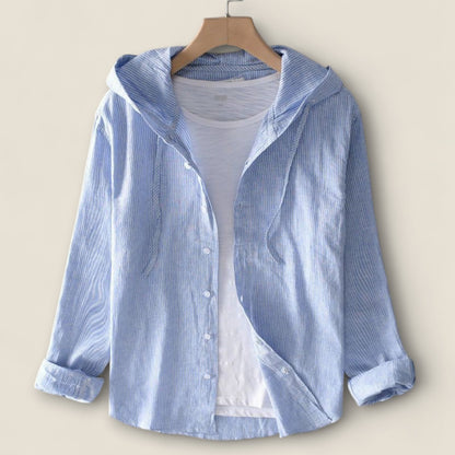 Nicolas - Linned hætte skjorte