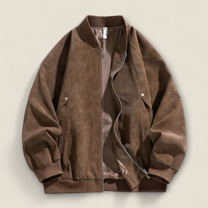 Alonso - Suede Bomberjakke