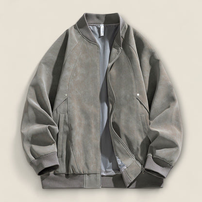 Alonso - Suede Bomberjakke
