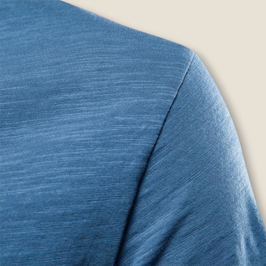 Valerio - V-Hals T-shirt i Slub Cotton