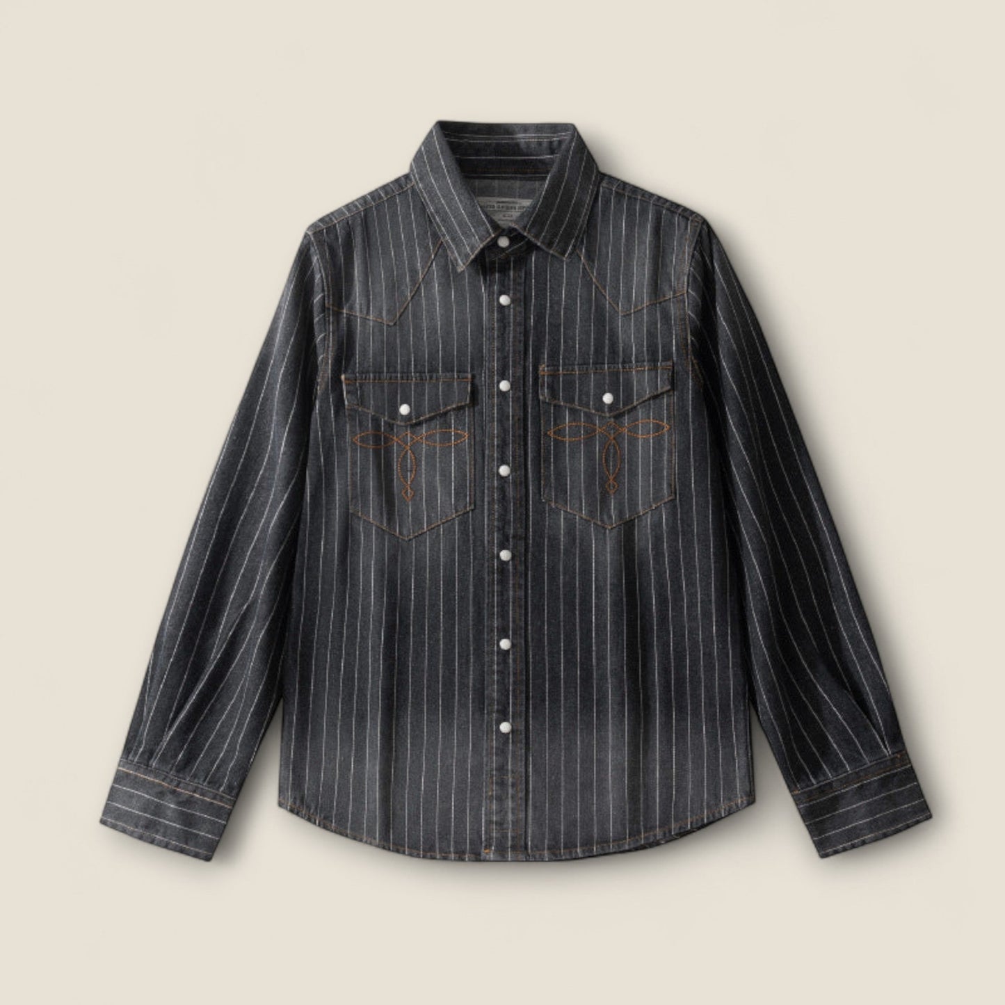 Leon - Stribet Denimskjorte