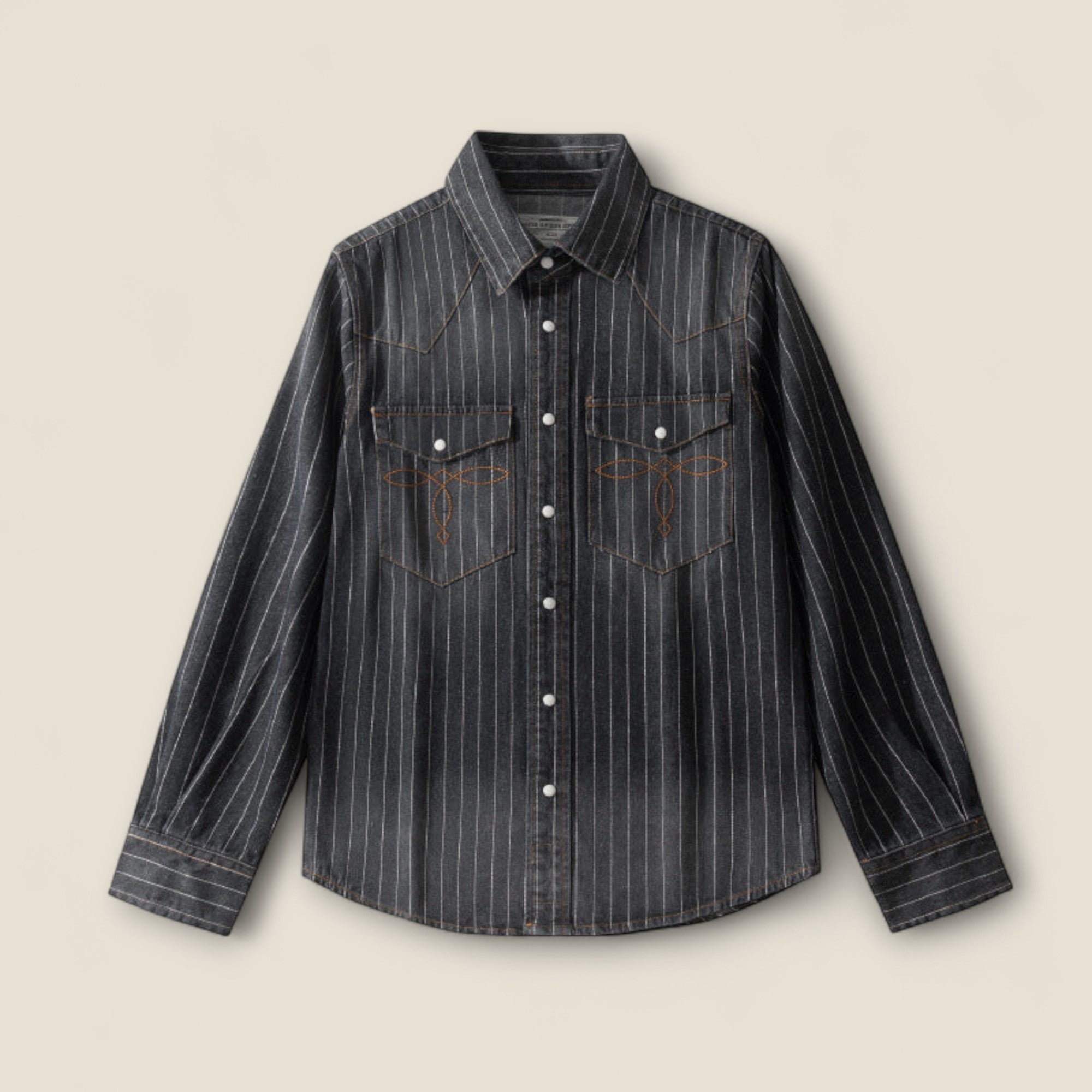 Leon - Stribet Denimskjorte