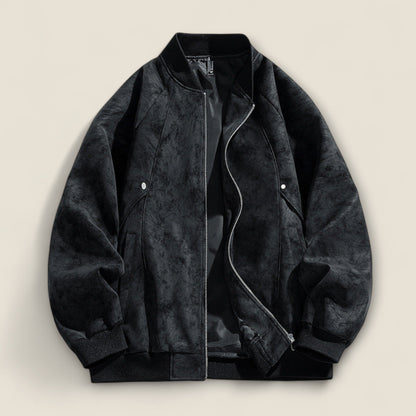 Alonso - Suede Bomberjakke
