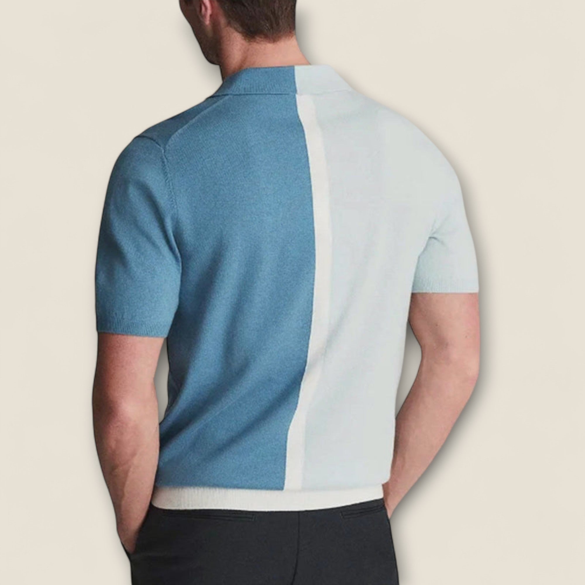 Massimo - To-farvet bomulds polo