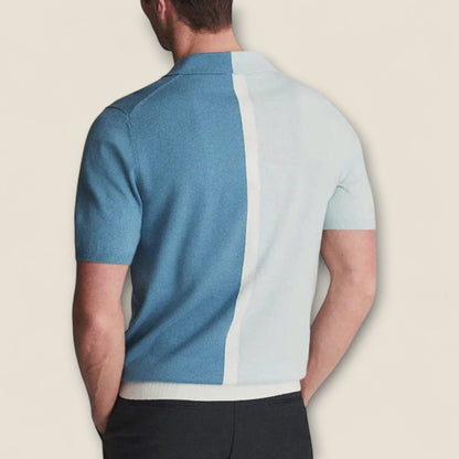 Massimo - To-farvet bomulds polo