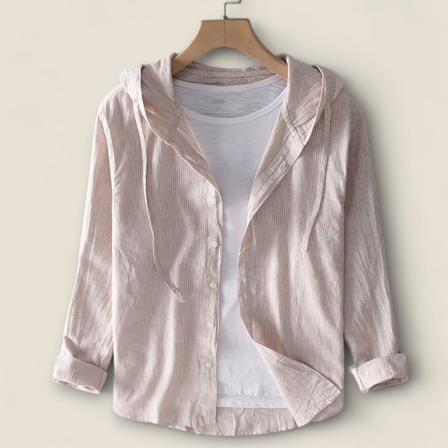 Nicolas - Linned hætte skjorte