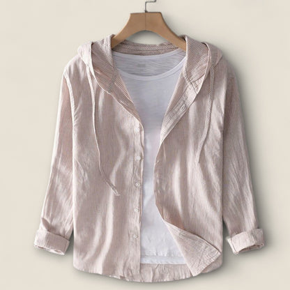 Nicolas - Linned hætte skjorte