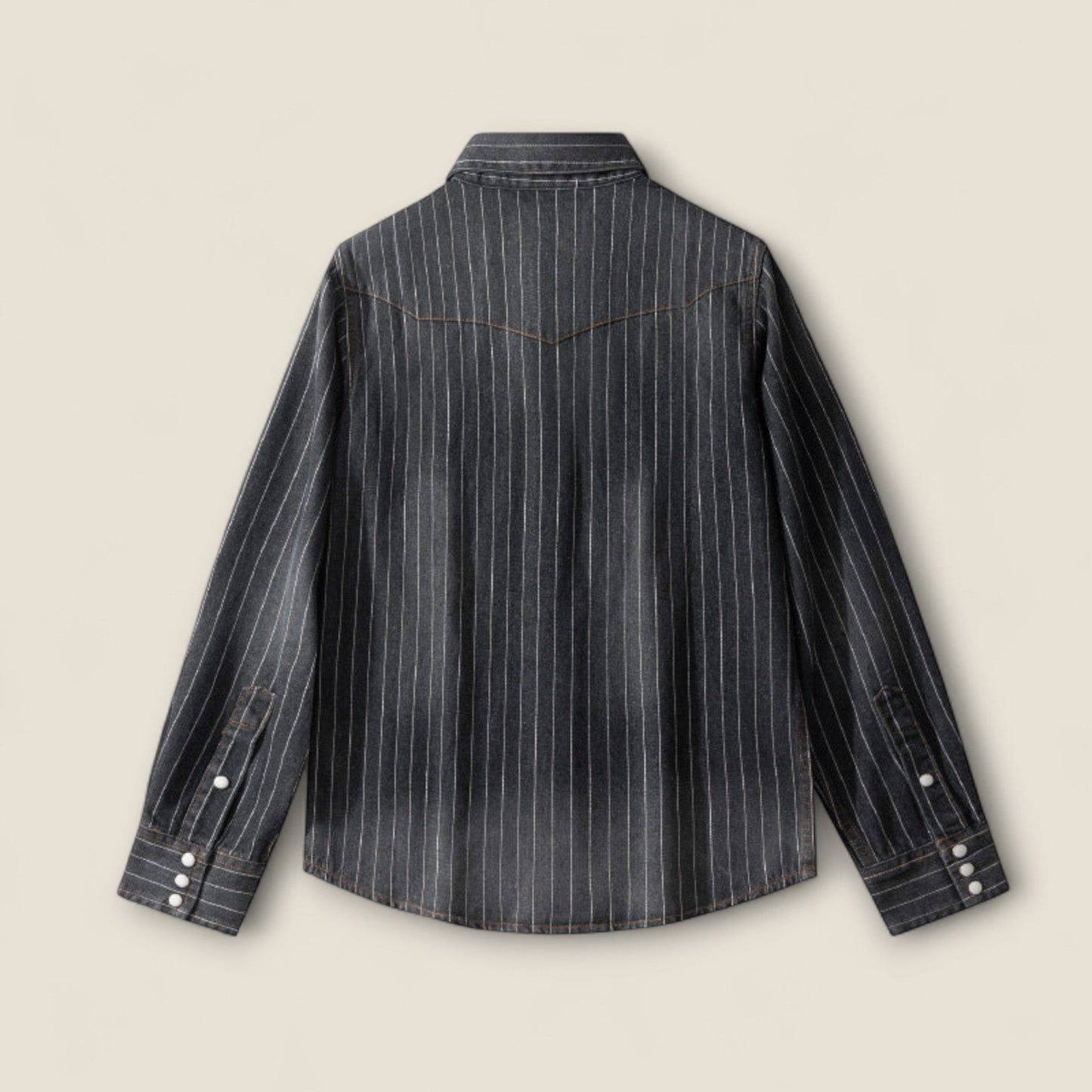 Leon - Stribet Denimskjorte