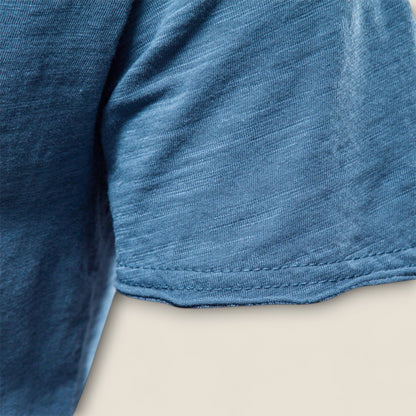 Valerio - V-Hals T-shirt i Slub Cotton