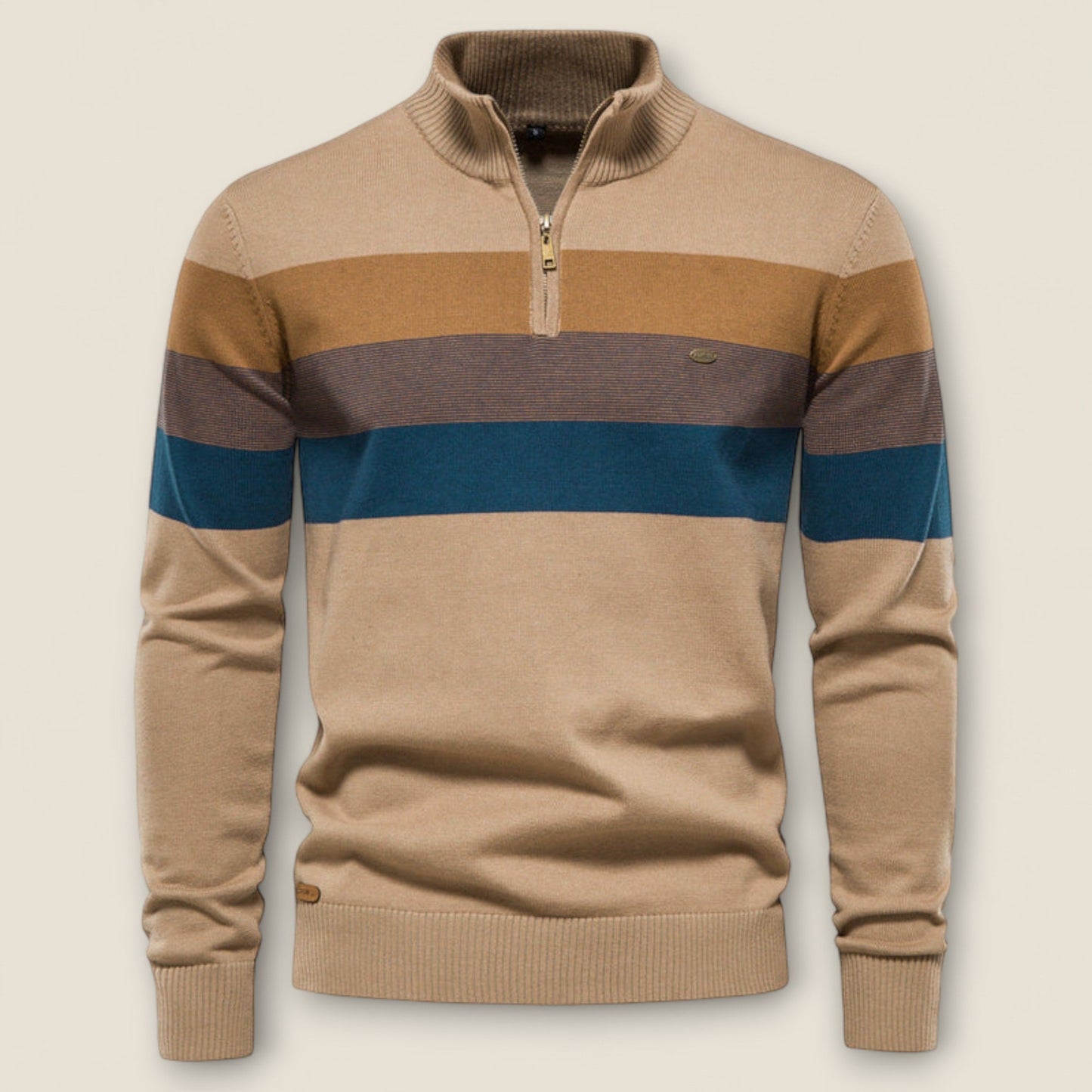 Raffaele - Cotton Quarter-Zip Sweater