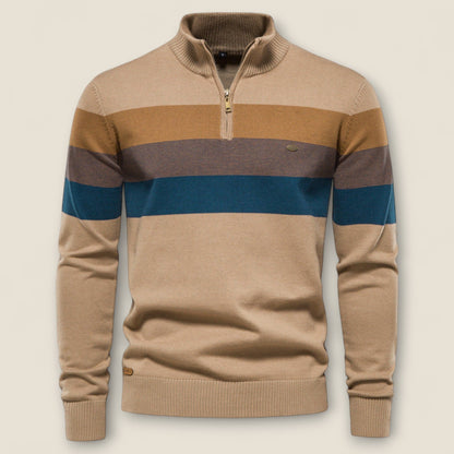 Raffaele - Cotton Quarter-Zip Sweater
