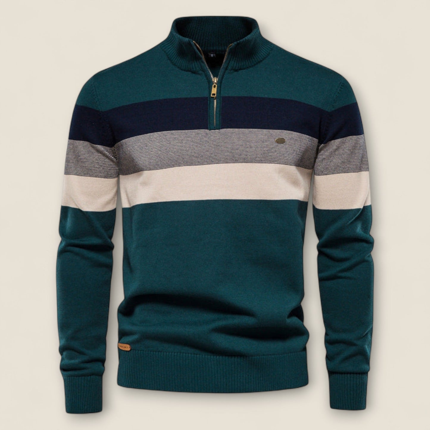 Raffaele - Cotton Quarter-Zip Sweater