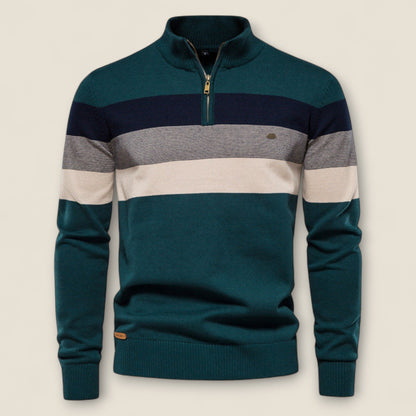 Raffaele - Cotton Quarter-Zip Sweater