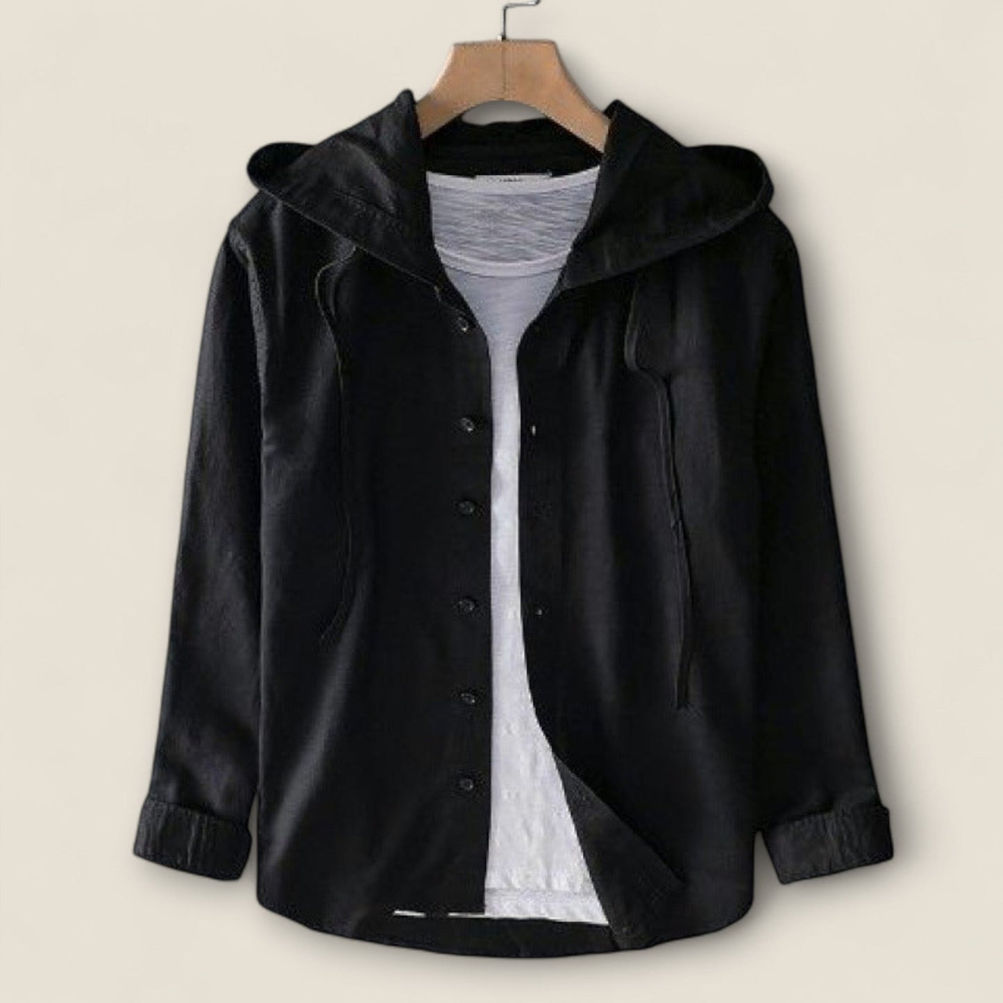 Nicolas - Linned hætte skjorte