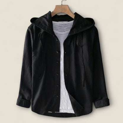 Nicolas - Linned hætte skjorte