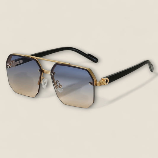 Lucio - Geometriske Solbriller med Stilet Ramme