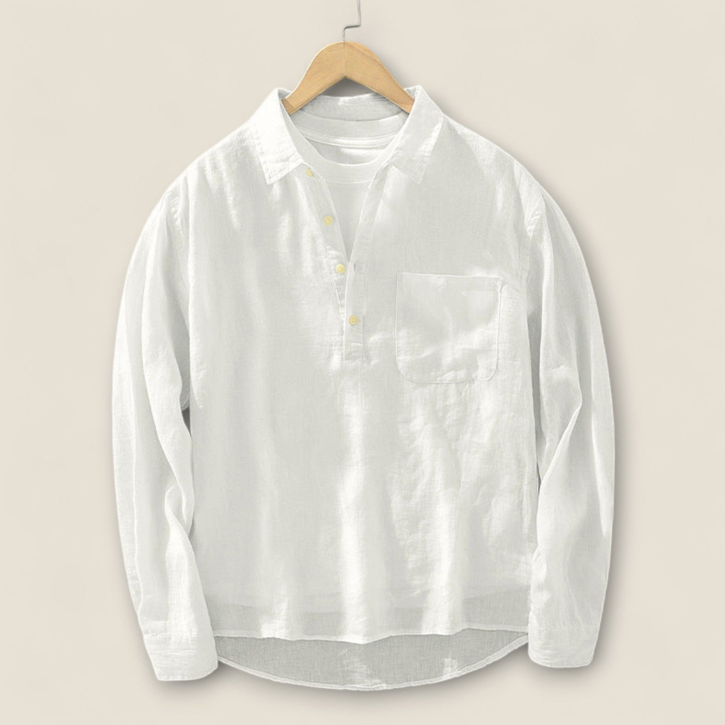 Leone - Linned Knap-Op Skjorte