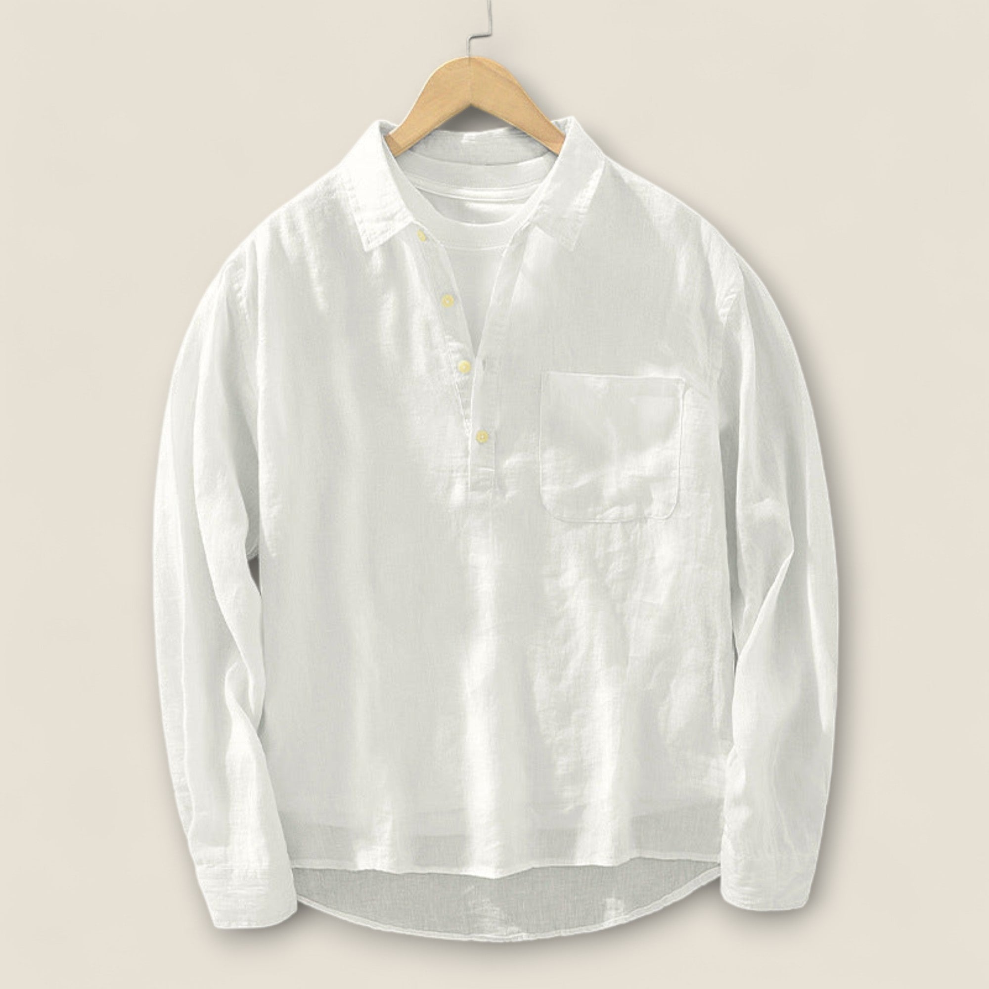 Leone - Linned Knap-Op Skjorte