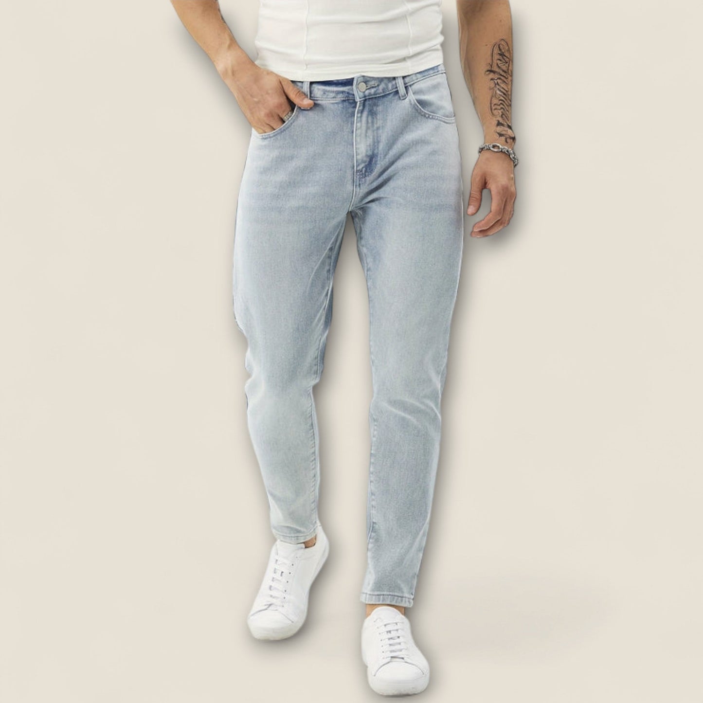 Thiago - Tapered Cotton Jeans