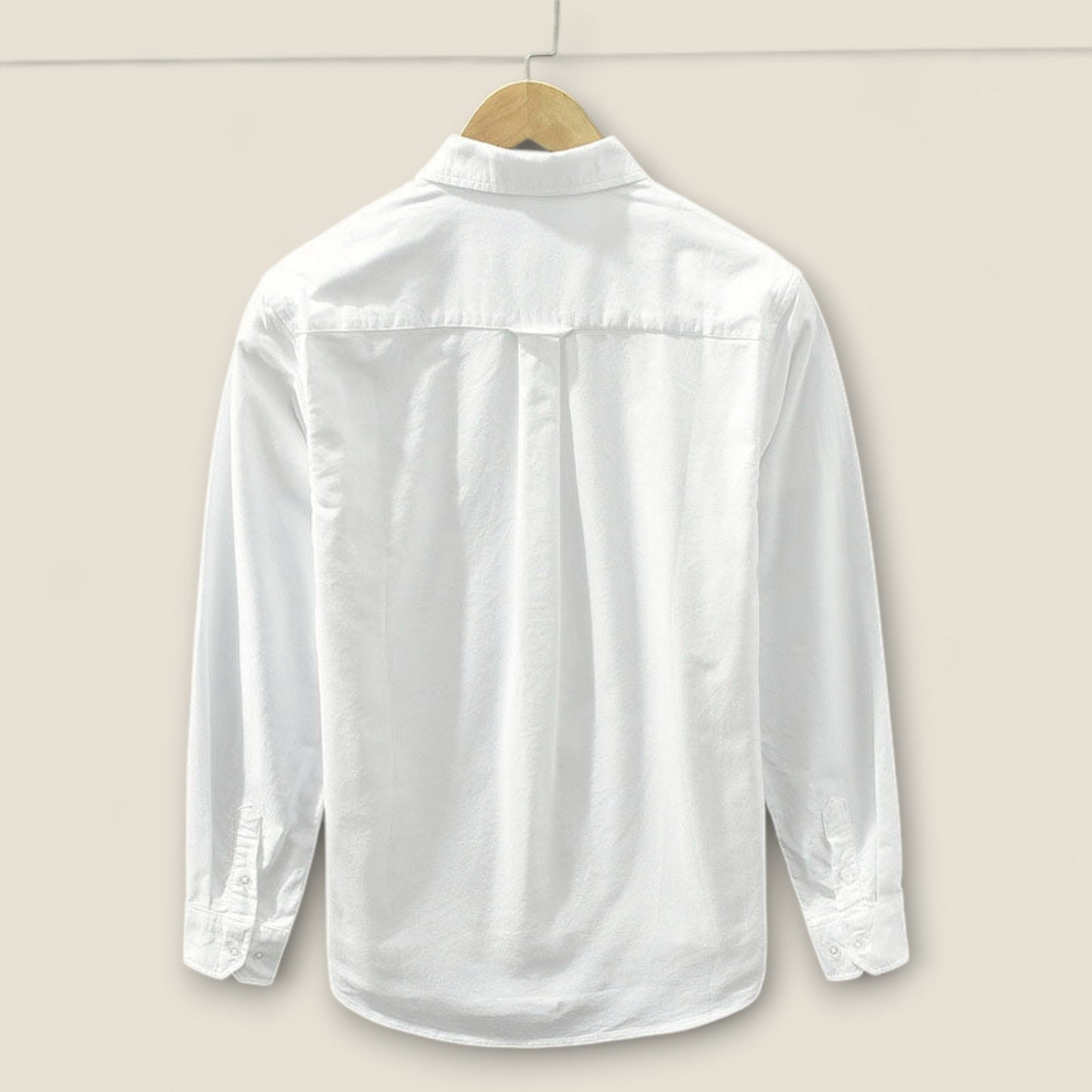 Adrien - Stribet Bomulds skjorte med Kontrast Detaljer