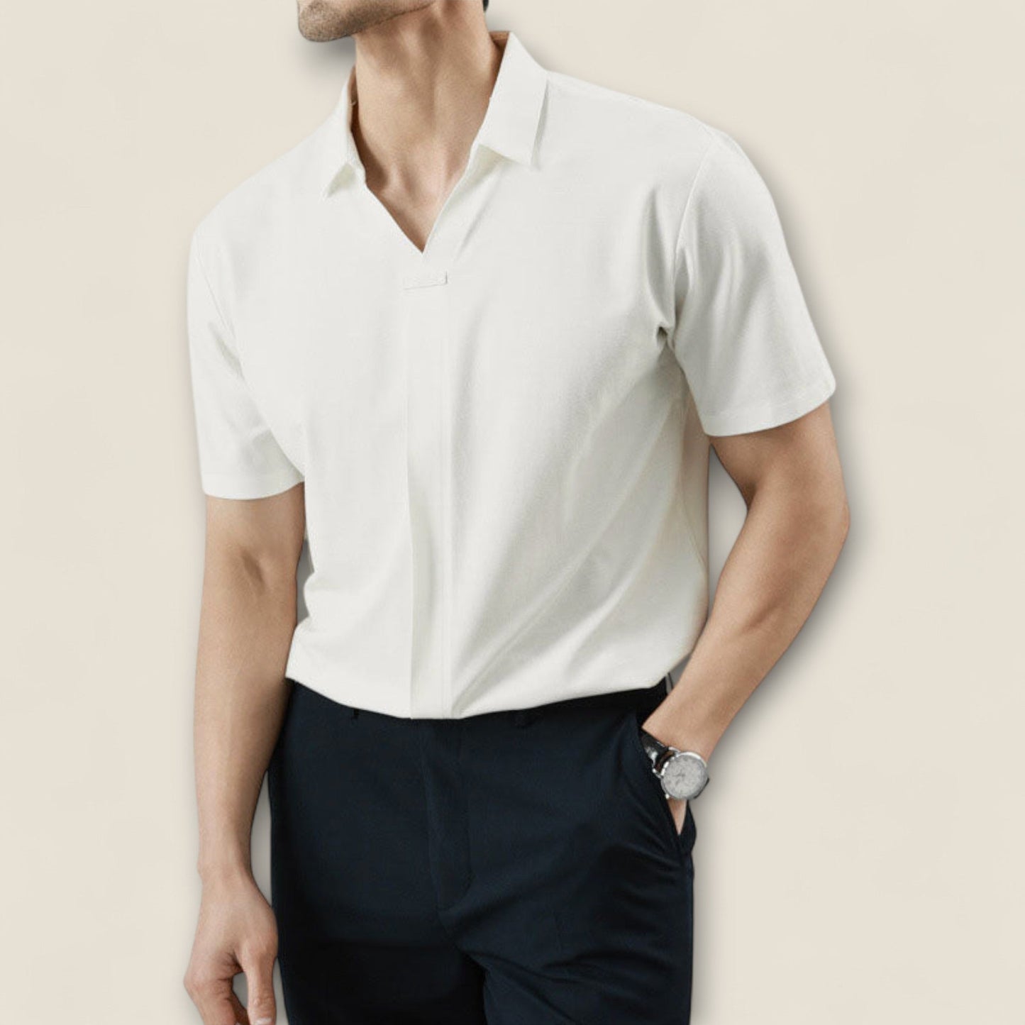 Fabio - Bomulds-silke blanding polo