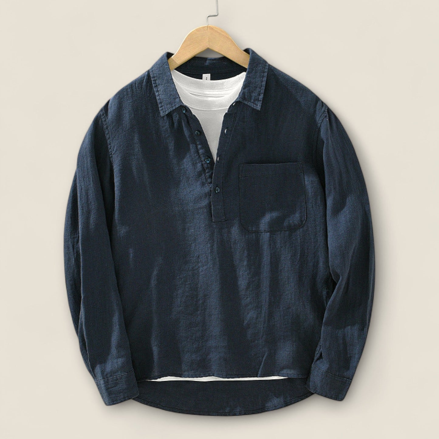 Leone - Linned Knap-Op Skjorte