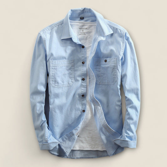 Rafael - Klassisk Bomulds Denim Skjorte