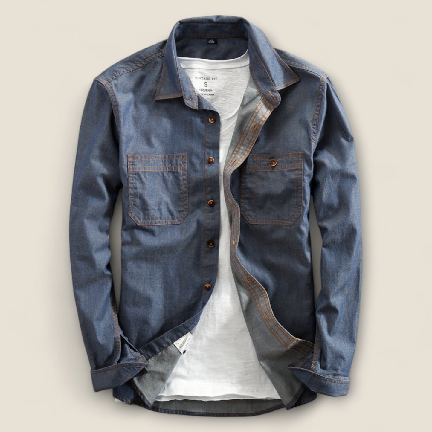 Rafael - Klassisk Bomulds Denim Skjorte