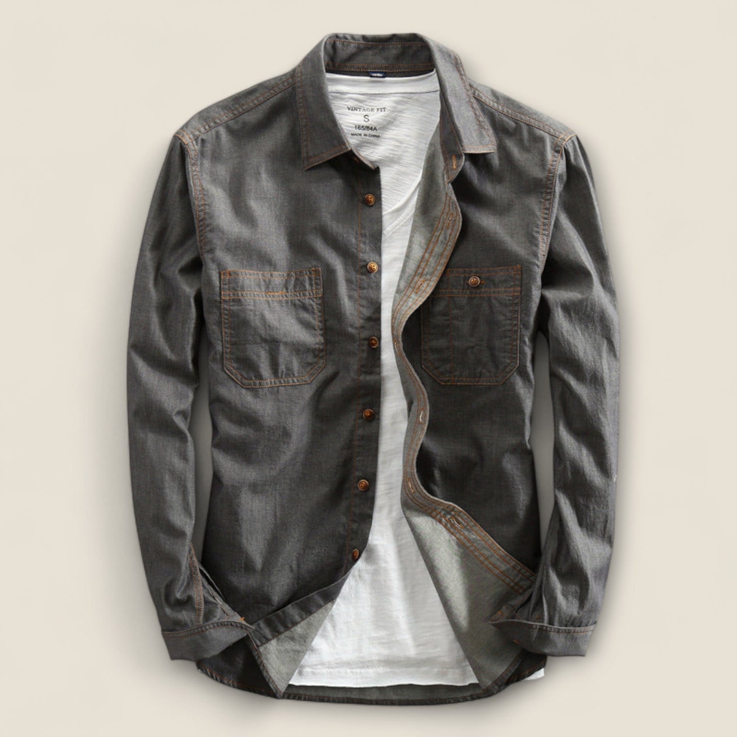 Rafael - Klassisk Bomulds Denim Skjorte