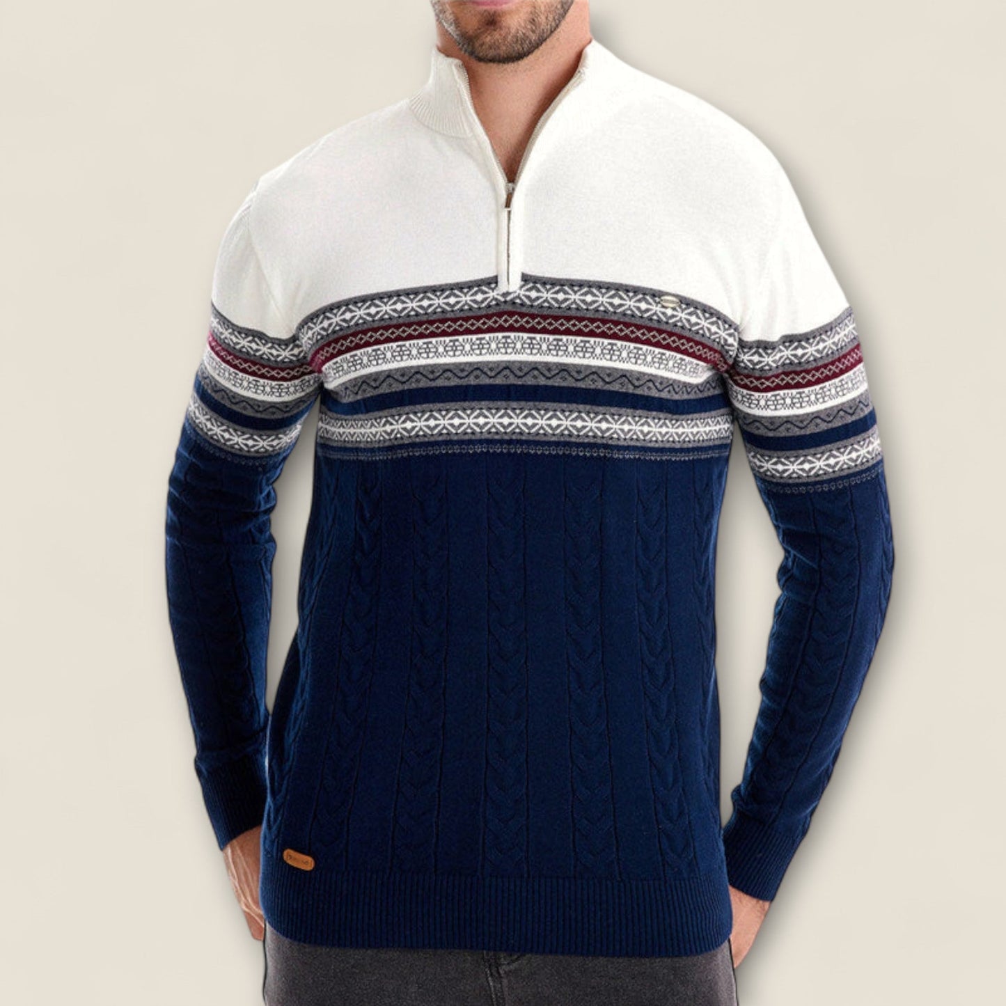 Leonardo - Cotton Half-Zip Pullover