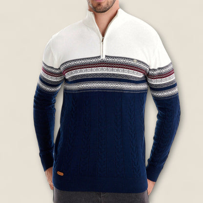 Leonardo - Cotton Half-Zip Pullover